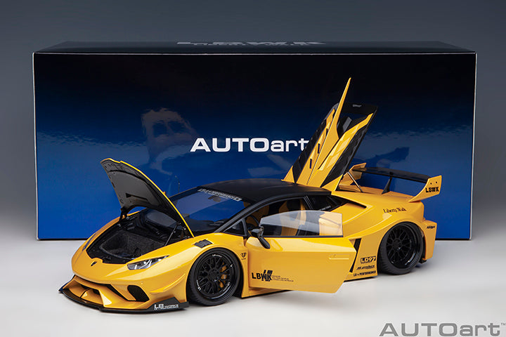 AUTOART 79127 1/18 LIBERTY WALK LB SILHOUETTE WORKS HURACAN GT METALLIC YELLOW (P/O)